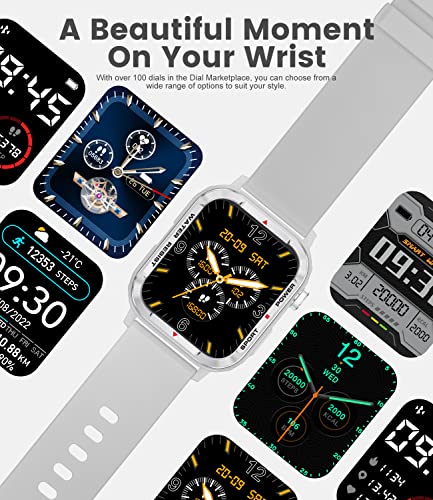 LIGE Smart Watch with Bluetooth Call Answer/Dail for Men Women,1.85'' HD Full Touch Screen Fitness Tracker, Smartwatch with Heart Rate Blood Oxygen Blood Pressure Sleep Monitor for Android and iPhone