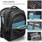 DUSLANG 17 Inch Laptop Backpack for Travel Water Resistant College Backpack for Men Laptop Bag with USB Charging Port, Black, 17Inch, Compact