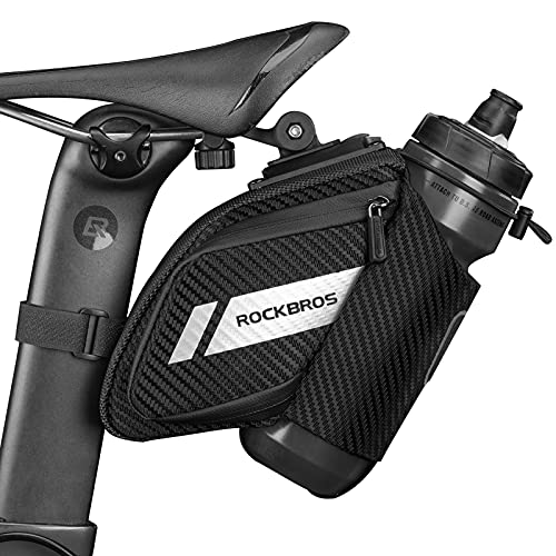 ROCKBROS Bike Saddle Bag Pouch Water Bottle Bike Bag Under Seat Waterproof for Road Mountain Bike