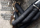 Heat Resistant 2000F Exhaust Wrap Black 15M*50mm + 10 Stainless Steel Ties