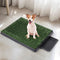 PaWz Indoor Dog Pet Grass Potty Training Portable Toilet Pad Tray Turf Mat Large