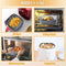 ZCOINS 2 Pack 8.5inch Air Fryer Silicone Liners Square Foldable, Non-Stick Air Fryer Silicone Baking Tray, Heat Resistant Air Fryer Silicone Basket for 5 to 8 QT Air Fryer Oven Microwave Accessories