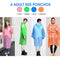 Rain Poncho for Adults, Beedove Multi-colored Raincoat, Lightweight Waterproof Rain Coats for Hiking Traveling Camping Amusement Park, 4 Pack