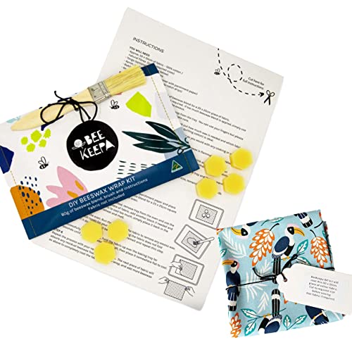 DIY Beeswax Wrap Kit - Australian Made Beeswax Food Wraps are Food-Safe & Perfect for Saving You Time and Mess - It's Fun, Easy & Zero Waste - A Healthy, Reusable & Sustainable Way to Store Your Food