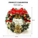 DUUKOA 12 inch Christmas Wreath with Transparent Hook Christmas Decorations for Wall, Door