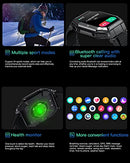 LIGE Military Smart Watches for Men,5ATM Waterproof Outdoors Tactics Sport Fitness Activity Tracker Watch, 1.85'' HD Blood Pressure/Heart Rate Monitor SmartWatches Compatible with iOS and Android