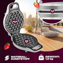 Clatronic® Waffle iron for trendy bubble waffles, bubble waffle iron with 180° rotation function for even baking results, waffle maker with non-stick baking surface, 700 W, WA 3772