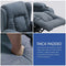 Electric Massage Chair Armchair Recliner Lift Motor Armchair 8 Point Heating Linen Fabric Sofa Blue