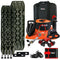 X-Bull Recovery Tracks and Winch Accessories Kit 15Pcs 4x4 Off-Road Recovery Kit for Recover Automotive Stuck in Mud/Snow/Sand Olive Green