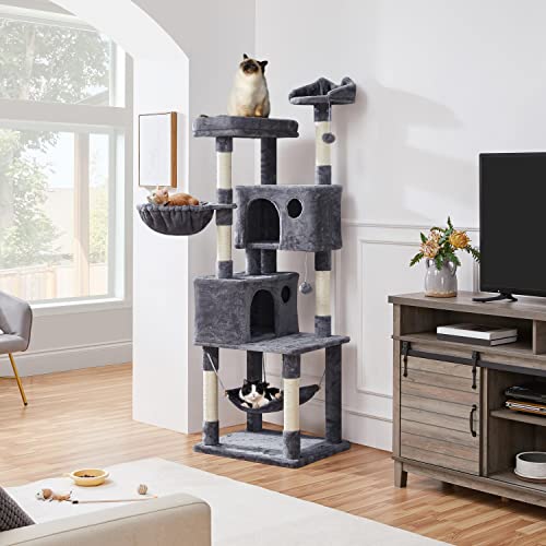 Yaheetech 73inch Cat Tree, Cat Stand Furniture with Scratching Posts Perches Hammock as Indoor Kittens Activity Center