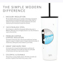 Simple Modern 20oz Classic Tumbler with Straw Lid & Flip Lid - Travel Mug Gift Vacuum Insulated Coffee Beer Pint Cup - 18/8 Stainless Steel Water Bottle -Winter