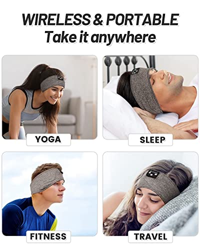 Sleep Headphones Bluetooth Headband,Perytong Soft Sleeping Wireless Music Sport Headbands,Long Time Play Sleeping Headsets with Built in Speakers Perfect for Sleep,Workout,Running,Yoga,Travel