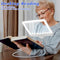 NZQXJXZ 5X Rechargeable Hands-Free Magnifying Glass 43 Bright LED, Magnifying Glass for Reading Neck Wear, Large Page Magnifier for Seniors for Newspaper, Sewing, Cross Stitch, Small Prints