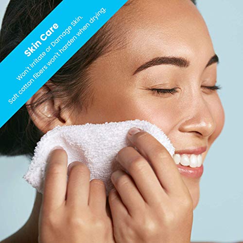 Zeppoli Wash Cloth Kitchen Towels, 24-Pack, 100% Natural Cotton Bath Towels, 12 x 12 Hand Towels, Commercial Grade Washcloth, Machine Washable Cleaning Rags, Wash Cloths for Bathroom