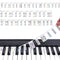 Removable Piano Keyboard Labels, Piano Notes, Guide Labels for Beginners, 88 Keys and 61 Keys, Full Size, Silicone Piano Key, Music Notes, Letter Label, Reusable