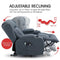 Electric Massage Chair Armchair Recliner Lift Motor Armchair 8 Point Heating Linen Fabric Sofa Blue