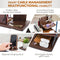 Wood Phone Docking Station Ash Key Holder Wallet Stand Watch Organizer Men Gift Birthday Nightstand Purse Tablet Watch