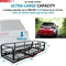 MERCARS Hitch Cargo Carrier with Bike Rack 60" x 24" x 14" Fits 2 Bikes,Folding Cargo Rack Rear (mid Bike Rack)