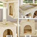 Taily 85CM Cat Scratching Post Cats Tree Gym House Condo Pet Furniture Kitten Scratcher Tower Suitable for Medium to Large Cats Beige