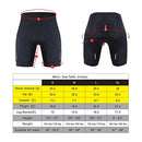 Souke Sports Men's Cycling Shorts Padded Bicycle Riding Half Pants Bike Biking Cycle Tights Black