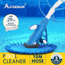 ALFORDSON Pool Cleaner Automatic Sweeper Suction Vacuum Cleaner Floor Wall Climb Swimming Pool Cleaning System with 10M Hose Head Attachment, Ideal for 0.8m-3m Above Ground and Inground Pools
