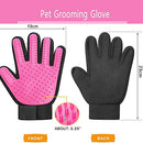 BYETOO Pet Dog Cat Grooming Glove with 261Tips,Gentle Deshedding Brush Glove,Efficient Pet Hair Remover Mitt,Massage Tool with Enhanced Five Finger Design,for Dog,Cat,Rabbit,Horse with Long/Short Fur