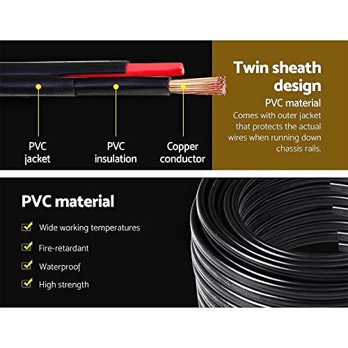 3MM Twin Core Wire Electrical Cable Electric Extension 30M Car 450V 2 Sheath