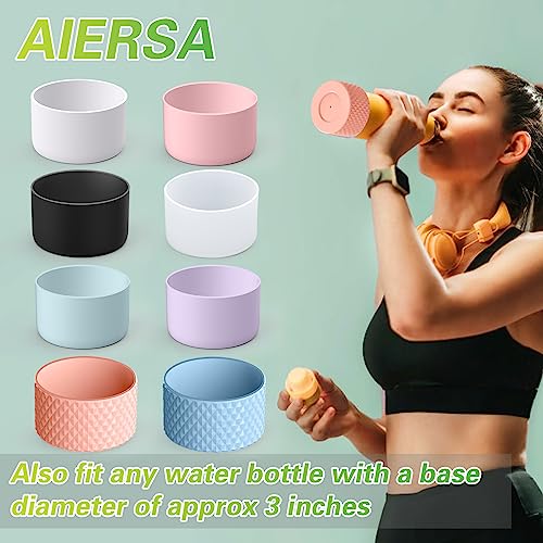 AIERSA 2Pcs Silicone Boot for Simple Modern Trek 40 oz Tumbler with Handle, Protective Water Bottle Bottom Sleeve Cover, Tumbler Accessories, 1Pcs Clear, 1Pcs Wisteria