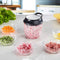 ZOIC Food Vegetable Fruit Chopper Manual Food Processor Slicer Mincer Mixer Dicer Hand Held Pull String (900ML)