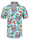 Pumwvls Men's Polo Shirts Funny Golf Shirts for Men Dry Fit Short Sleeve Print Performance Moisture Wicking Polo Shirt, Hawaiian, X-Large