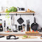 MasterChef Knife Set with Block 5 Kitchen Knives with Sharp Stainless Steel Blades (Paring, Utility, Carving, Bread, Chef) Japanese-Style Handles & Universal Holder, Plastic, Black