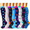 Compression Socks (7 Pairs)15-20 mmhg is BEST Graduated Athletic & Medical for Men & Women, Running, Travel, Nurses, Pregnant - Boost Performance, Blood Circulation & Recovey(Small/Medium, Assorted 1)