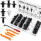 FOUNDCOOL 125PCS-6 Types Universal Car Retainer Clips Door Trim Panel Molding Clips Push Pins Bumper Fender Fasteners Rivets Removal Tools Assortment Kit