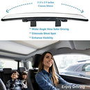 Kitbest Rear View Mirror, Universal Interior Clip On Rearview Mirror, Wide Angle Mirror, Panoramic Car Mirror to Reduce Blind Spot Effectively for Car SUV Trucks – Clear Tint