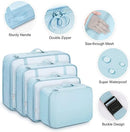 Packing Cubes, 9 Set Packing Cubes with Shoe Bag & Electronics Bag - Luggage Organizers Suitcase Travel Accessories (Sky Blue)