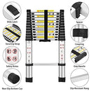 (12.5Ft/3.8M) Telescoping Ladders，EN131Standards Multi-Purpose Folding Aluminum Extension Ladder