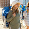 Homevative Folding Backpack Beach Chair with 5 Positions, Towel bar, Cooler Pouch, Storage Pouch, Cup Holder and Phone Holder