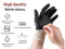 Nechtik BBQ Gloves disposable - 4 Cotton Glove Liners and 100 Disposable Gloves, Machine Washable Cotton Liners - Powder Free Latex Free, Black Nitrile Gloves
