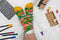 Rainbow Socks - Man Woman Pizza Socks Box Italian - 4 Pairs - Size L/XL (AU Woman 10+/Man 7.5-11)