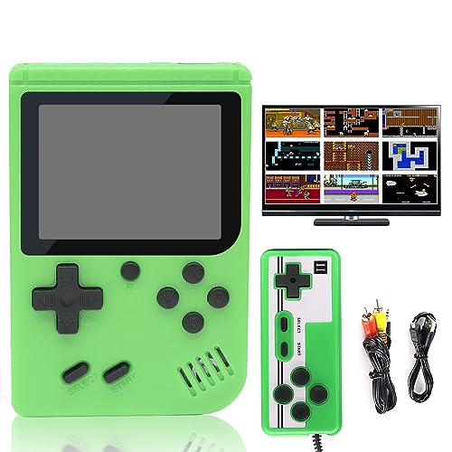 PTEROMYS Retro Handheld Game Console with 500 Classical FC Games-2.8 Inches Screen Portable Video Game Consoles (Game-Green)