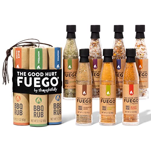 The Good Hurt Grillin' BBQ Rub Gift Set, Flavours Include Chipotle Lime, Montreal, Memphis, Black Cajun and More, Pack of 7