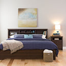 (King) - Edenvale King Storage Headboard, Espresso - Prepac Furniture