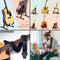 Guitar Stand Universal A-Frame Foldable Portable Stand + Adjustable Width and Comfortable Guitar Strap - Ideal for Acoustic, Bass, Electric, Mandolin, Banjo, Ukulele - Storage & On-the-Go Playing.