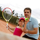 PIKASEN 17" Kids Tennis Racket Best Starter Kit for Kids Age 4 and Under with Shoulder Strap Bag and Mini Tennis Racket Toddler Tennis Raquet (Yellow)