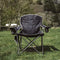 SunnyFeel XL Oversized Folding Camping Chair, Heavy Duty Padded Camp Chairs, Portable with Armrest for Tall People Outdoor/Beach/Travel/Picnic (Grey)