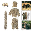 Kids Ghillie Suit Breathable Lightweight Camo Ghillie Suit for Woodland Hunting Outfit, Brown 140~160CM