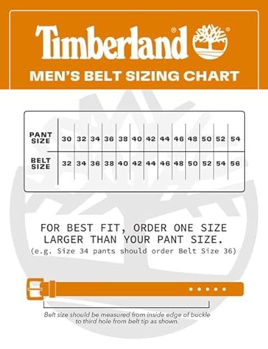 Timberland Men's 35Mm Classic Leather Jean Belt, Black, 38