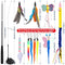 Simpeak [12 pcs] Teaser Cat Toys, Interactive Cat Feather Toys Set 1x Retractable Cat Wand+ 1x Cat Stick with Sucker Self-Entertainment and 10 Replacement Feather Teaser with Bell for Kitten Cat