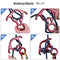 TRIWONDER 50KN Rock Climbing Figure 8 Descender Rescue Belay Device Stop Descender and Carabiner Rock Rappelling Gear (Red)