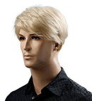 Synthetic 6inch Short Blonde Wig Natural Hair Men Straight hairStyles Heat Resistant Fiber